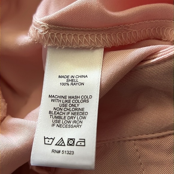 1 State High waisted pants‎ Bon Voyage color: peach skin Sz 6 wide legs new - Picture 11 of 11